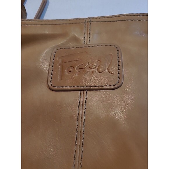 Fossil Leather Crossbody Purse #SL2084 Floral Outside Pocket - Picture 4 of 13